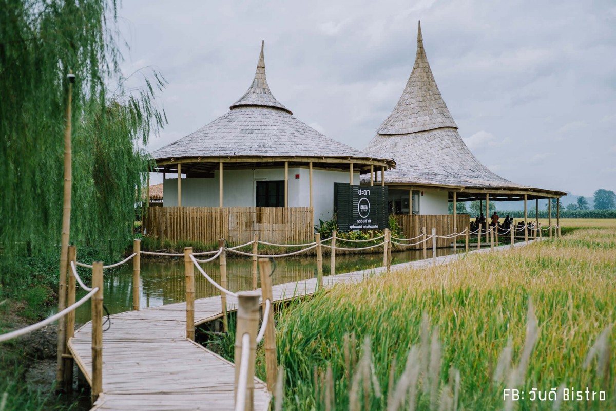 ChataThammachart (ชะตาธรรมชาติ) จิบน้ำพร้อมอาหารรสชาติดี ท่ามกลางทุ่งนาเขียวขจี นครปฐม