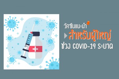 วัคซีนที่แนะนำ สำหรับผู้ใหญ่ ช่วยลดโอกาสการติดเชื้อ โควิด-19