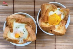 ขนมปังกระทงไข่ดาว เมนูอาหารเช้าจาก หม้อทอดไร้น้ำมัน