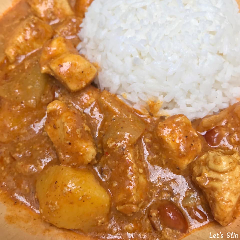 มัสมั่นอกไก่ แกงโฮมเมดสูตรนมสดไร้กะทิ